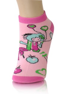 GIRL WITH BALLOONS LOW CUT SOCKS style 2