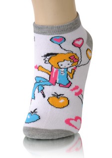 GIRL WITH BALLOONS LOW CUT SOCKS style 5