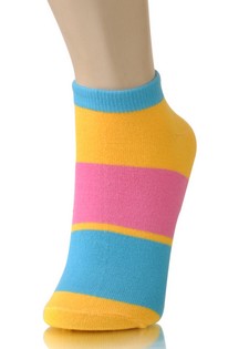 COLOR BLOCK STRIPES LOW CUT SOCKS style 3