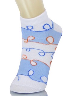 SWIRLING STRING PATTERN LOW CUT SOCKS