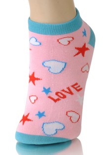 HEARTS AND STARS LOW CUT SOCKS style 2