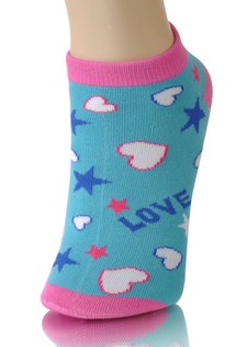 HEARTS AND STARS LOW CUT SOCKS style 3