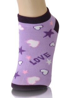 HEARTS AND STARS LOW CUT SOCKS style 4