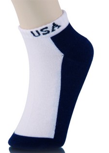 TWO TONED USA SPORT SOCKS LOW CUT style 3