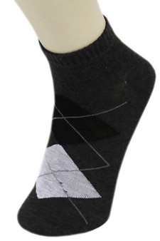PARTIAL ARGYLE PATTERN LOW CUT SOCKS style 2