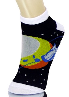 SPACE SHIP IN OUTER SPACE LOW CUT SOCKS