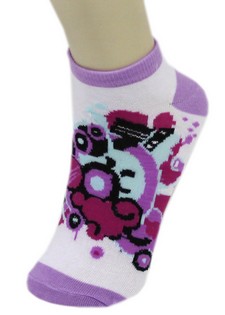 3 Pair Pack Low Cut Design Spandex Socks