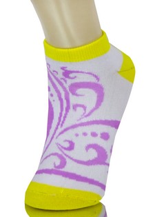 TRIBAL FLORAL PATTERN LOW CUT SOCKS