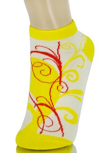 SWIRLING FLORALS LOW CUT SPANDEX SOCKS