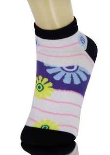 FANNED OUT FLORALS LOW CUT SOCKS