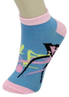 ABSTRACT ROSE DESIGN LOW CUT SOCKS