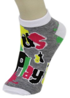 KIDS AT PLAY GRAFFITI LOW CUT SOCKS