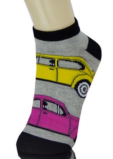 RETRO BEETLE BUG CARS LOW CUT SOCKS