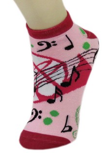MUSIC NOTES COLORFUL LOW CUT SOCKS