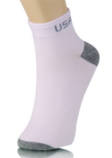 WHITE USA LOW CUT SOCKS style 2