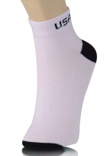 WHITE USA LOW CUT SOCKS style 3