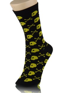 PROFILE SKULL AND CROSS BONES CREW SOCKS style 2