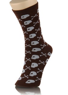 PROFILE SKULL AND CROSS BONES CREW SOCKS style 3