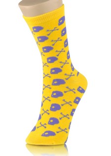 PROFILE SKULL AND CROSS BONES CREW SOCKS style 5