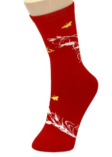 BUTTERFLIES AND PEACOCK FEATHERS CREW SOCKS style 3