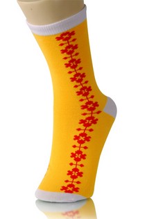 TATTOO FLORAL BANDING CREW SOCKS style 3