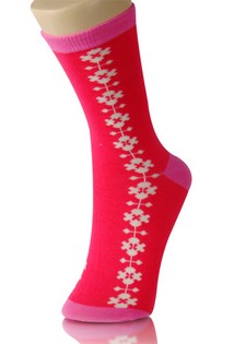 TATTOO FLORAL BANDING CREW SOCKS style 5