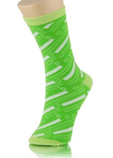 FALLING BRICK PATTERN CREW SOCKS style 4