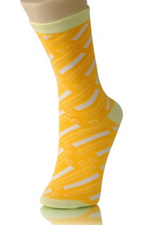 FALLING BRICK PATTERN CREW SOCKS style 6