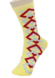 OVERLAPPING DIAMONDS CREW SOCKS style 3