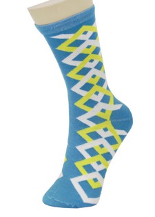 OVERLAPPING DIAMONDS CREW SOCKS style 4