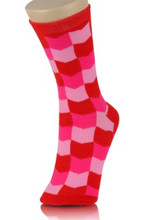 3-D CHECKERBOARD CREW SOCKS style 3