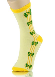 RIBBONS AND BOWS CREW SOCKS style 4