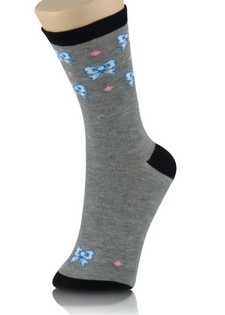 RIBBONS AND BOWS CREW SOCKS style 6