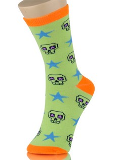 SKULL & STAR NOVELTY SOCKS style 4