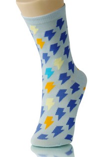 LIGHTNING BOLT CREW SOCKS style 4