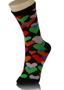 ALL OVER HEARTS CREW SOCKS style 3