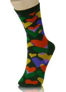 ALL OVER HEARTS CREW SOCKS style 5