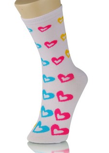 HEART COLUMNS CREW SOCKS style 2