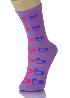 HEART COLUMNS CREW SOCKS style 3