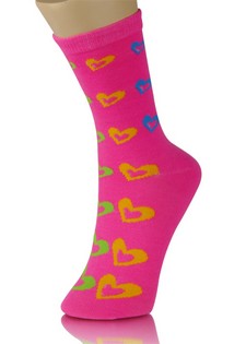 HEART COLUMNS CREW SOCKS style 5