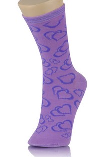 DOUBLE HEARTS CREW SOCKS style 2