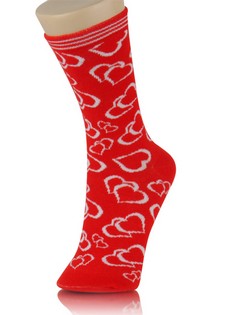 DOUBLE HEARTS CREW SOCKS style 4