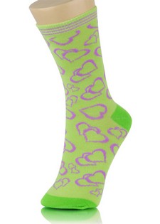 DOUBLE HEARTS CREW SOCKS style 6