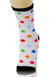 BEACH BALL PATTERN CREW SOCKS style 6