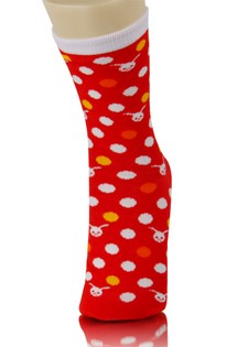 BUNNIES AND POLKA DOTS CREW SOCKS style 2