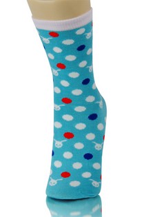 BUNNIES AND POLKA DOTS CREW SOCKS style 3