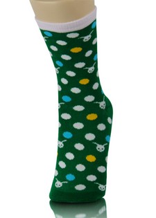 BUNNIES AND POLKA DOTS CREW SOCKS style 5