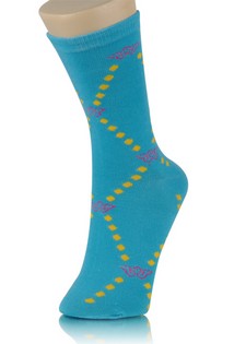 WING TIPS AND CHAIN LINKS CREW SOCKS style 2
