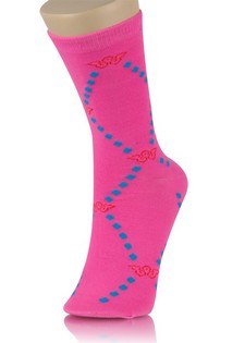 WING TIPS AND CHAIN LINKS CREW SOCKS style 3