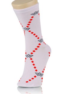 WING TIPS AND CHAIN LINKS CREW SOCKS style 4